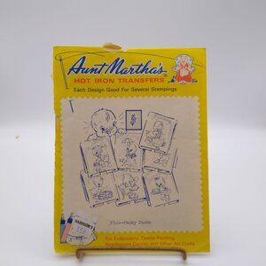 Vintage Aunt Martha's Hot Iron Transfers 3740 Ducky Ducks, Used but Complete